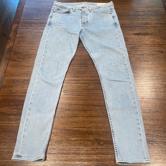 Rag & Bone Sz 32 Shelton Skinny Extra Slim Jean Fit 1 Button-Fly Stretch 31"L - Picture 2 of 16